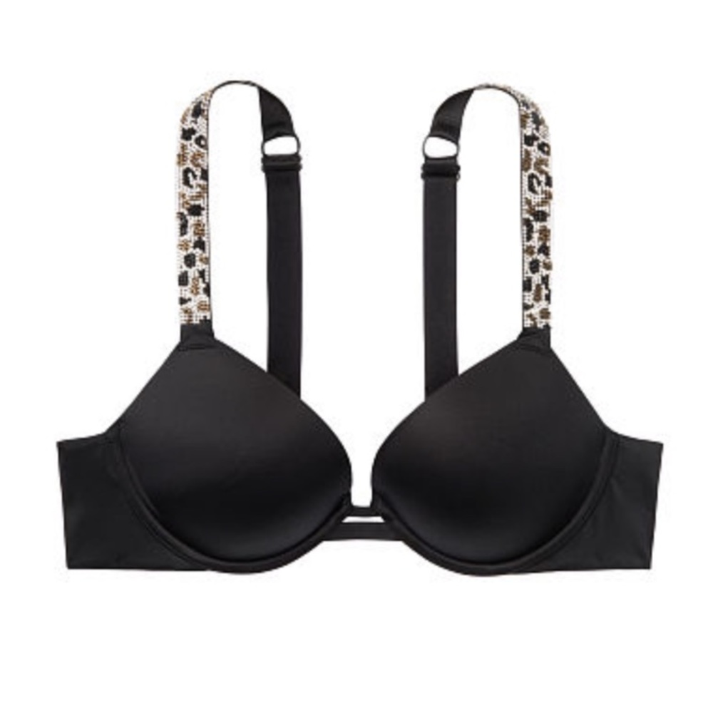 Victoria Secret Shine Strap Leopard Print Sexy Push Up Bra